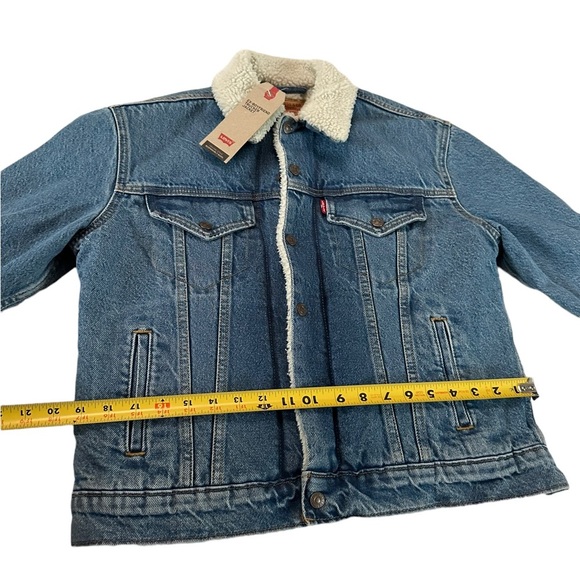 Levi’s Original Ex-Boyfriend Trucker Sherpa Jean Jackets Size Small - Picture 13 of 17